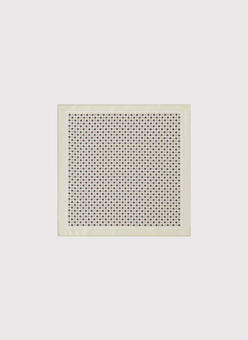 Poszetka męska ecru w kwiatki