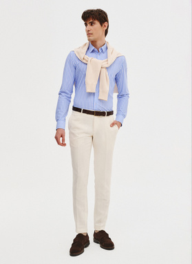 Dzianinowa koszula męska w paski