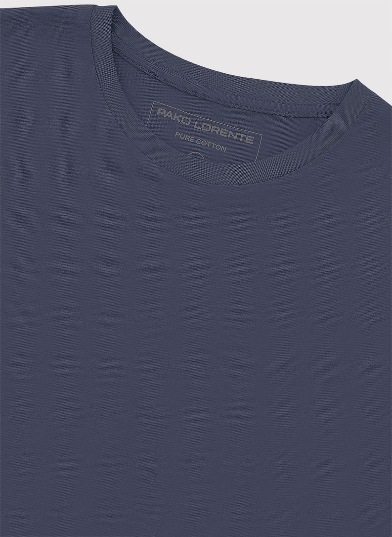 Niebieski t-shirt męski