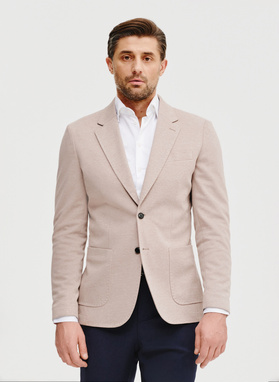 Beżowa marynarka melanż