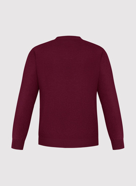 Bordowy sweter męski v-neck