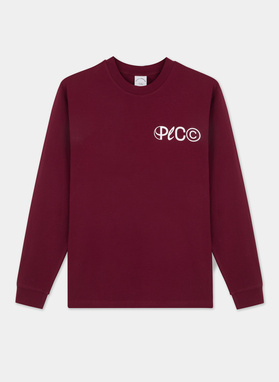 T-shirt z długim rękawem bordowy C21WF-TL-050-D