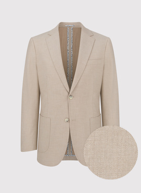 Beżowa marynarka męska bez podszewki