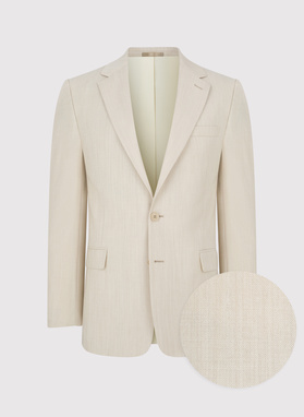 Beżowa męska marynarka garniturowa