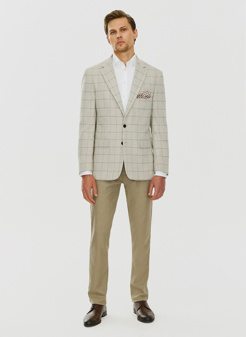 Casualowa marynarka męska w kratę