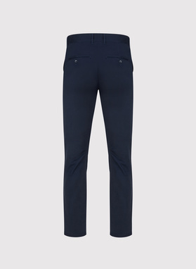 Granatowe gładkie spodnie męskie