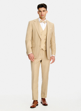 Ślubny wełniany garnitur męski