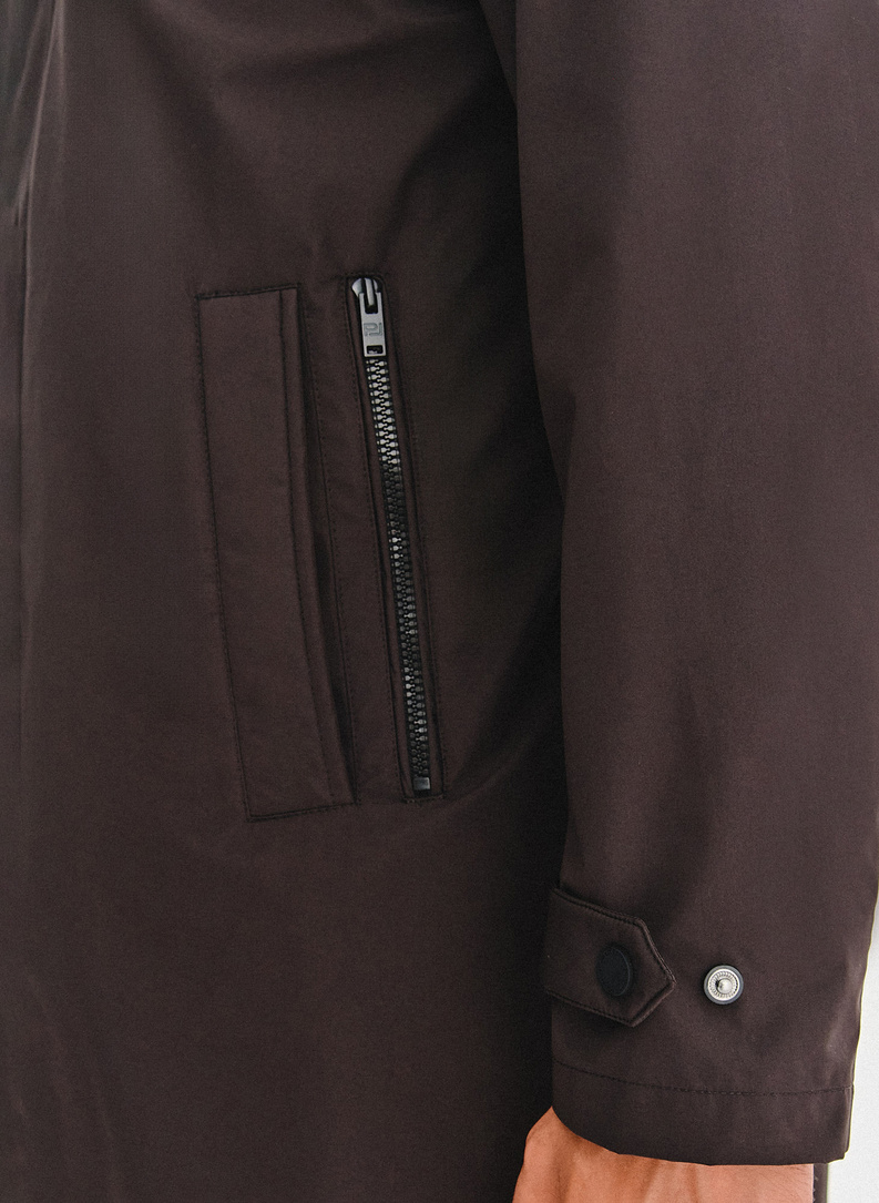 Brązowa kurtka jesienna 2w1