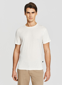 Biały bawełniany t-shirt męski