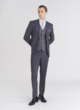 Szara jednorzędowa marynarka męska