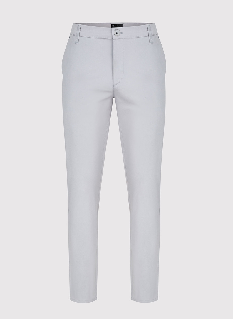 Męskie basicowe spodnie w kolorze szarym