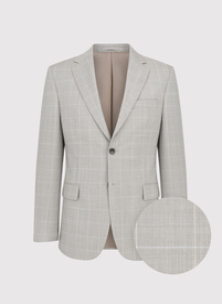 Wełniana marynarka garniturowa w kratkę