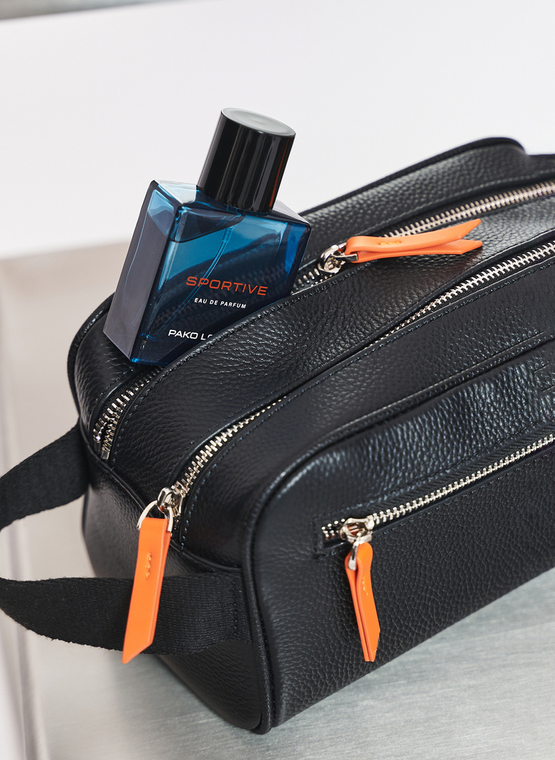 Dwukomorowa kosmetyczka męska