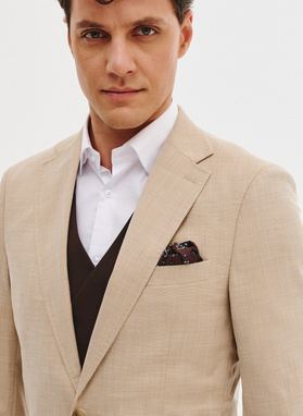 Casualowa marynarka męska w kolorze beżowym