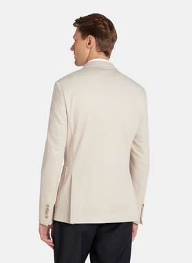 Beżowa marynarka z dzianiny