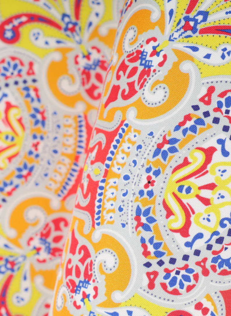 Pomarańczowa poszetka męska we wzór