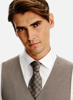 Dwurzędowa kamizelka w pepitkę