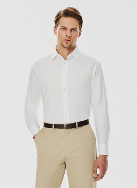 Biała bawełniana koszula męska