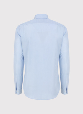 Bawełniana koszula męska w niebieskie paski