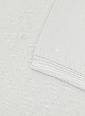 T-shirt polo w kolorze szarym