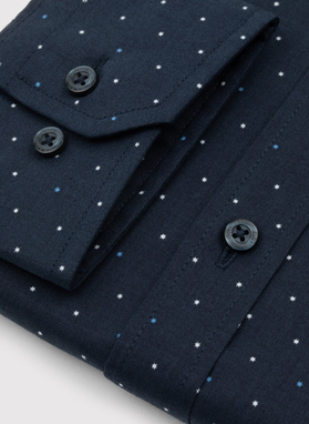 Granatowa koszula w gwiazdki