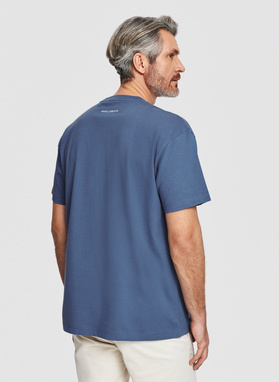 Niebieski t-shirt oversize