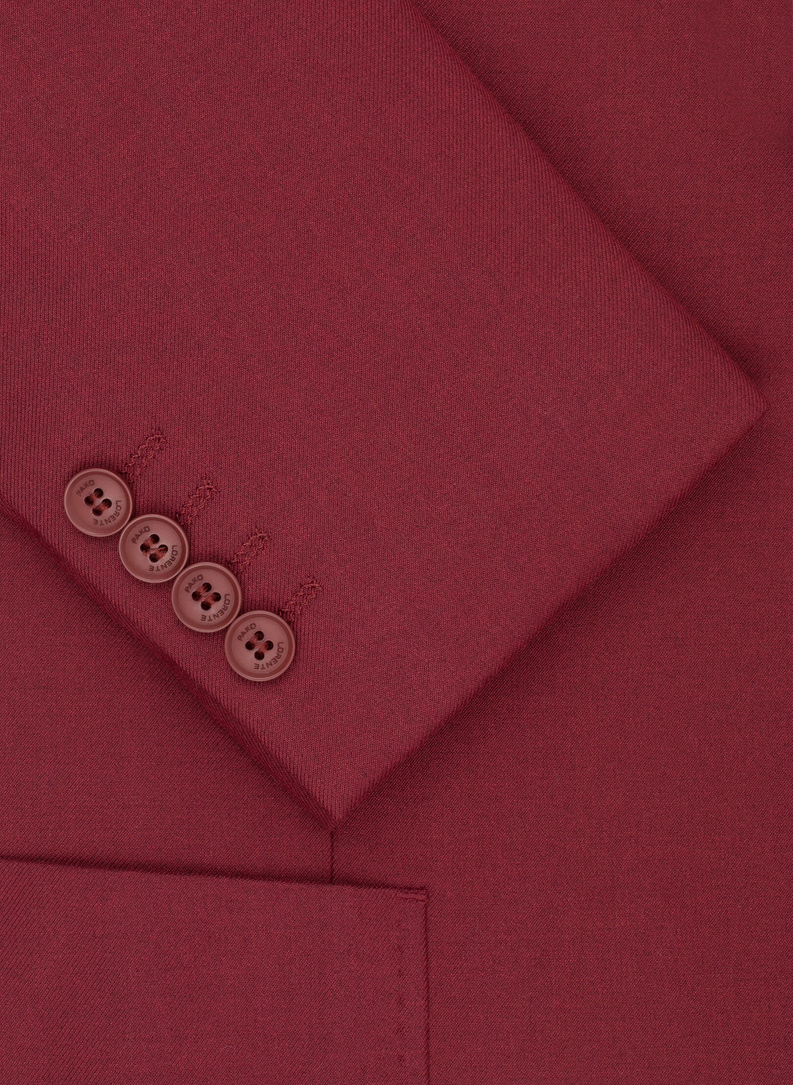 Czerwona gładka marynarka męska