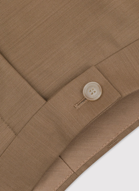 Jasnobrązowy męski garnitur z wełną