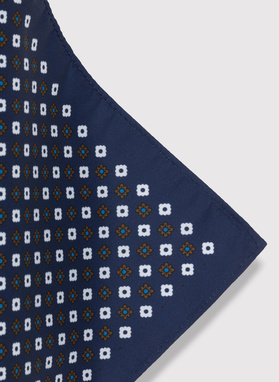 Granatowa poszetka w kwiatki