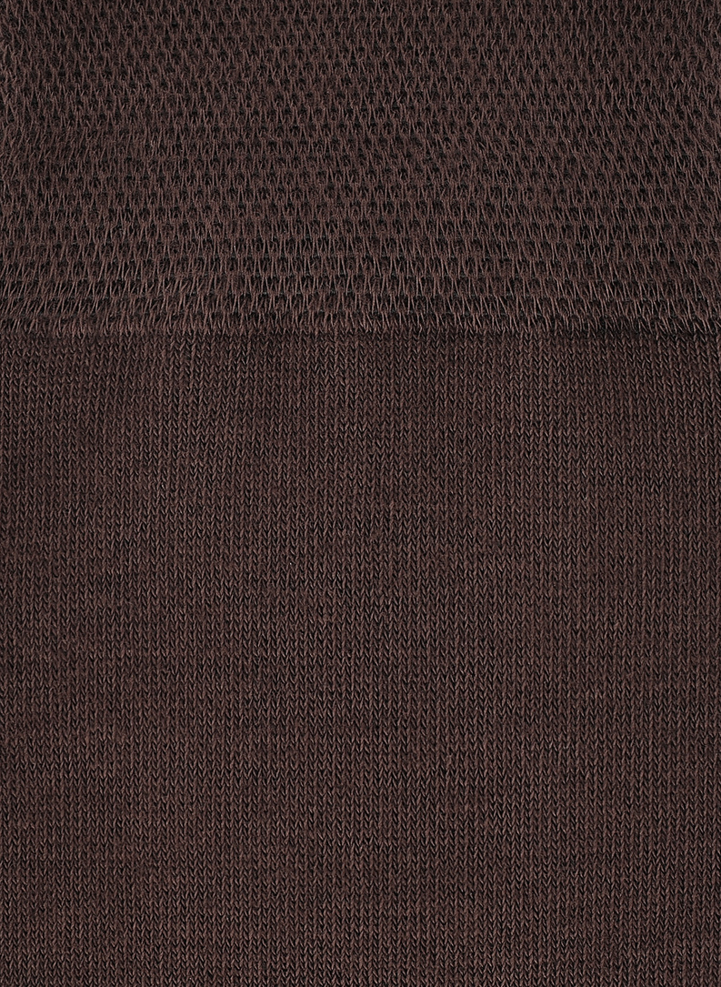 Gładkie brązowe skarpety męskie