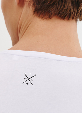 Biały gładki t-shirt męski