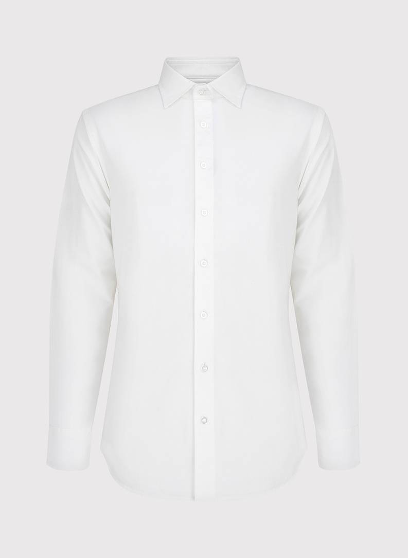 Biała bawełniana koszula męska