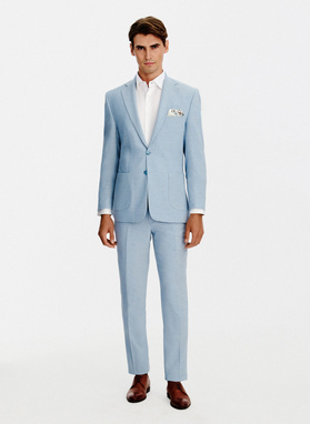 Niebieskie spodnie garniturowe