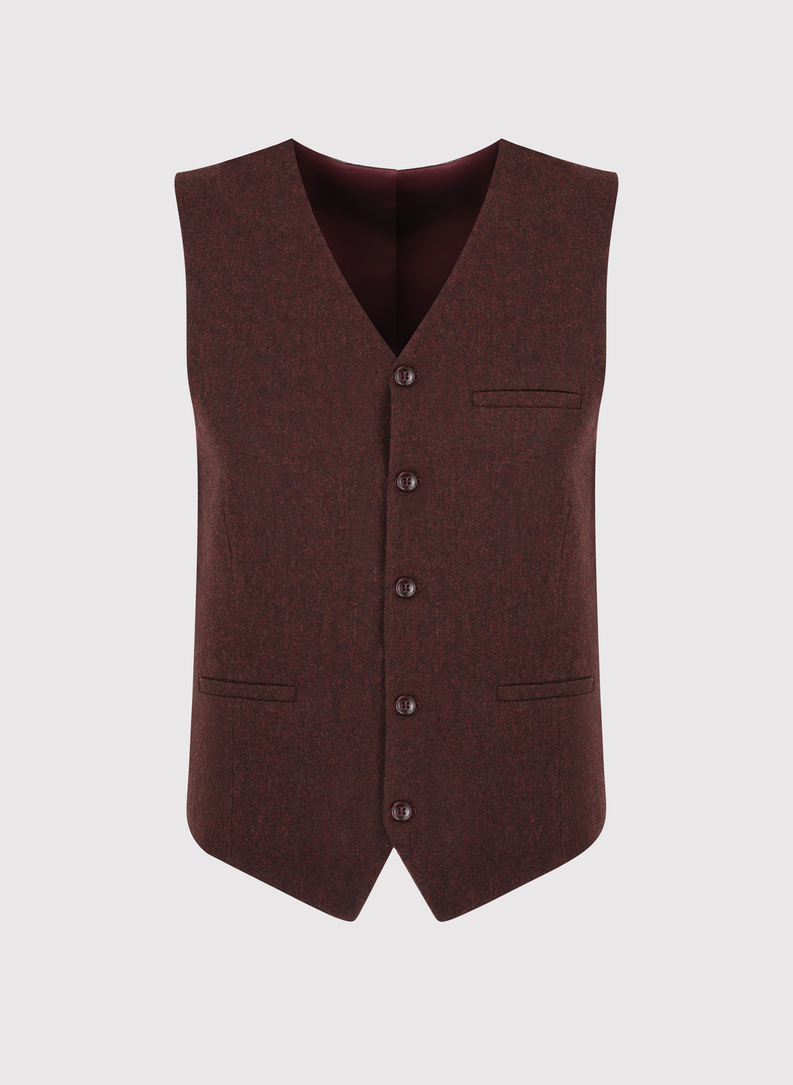 Bordowa kamizelka męska