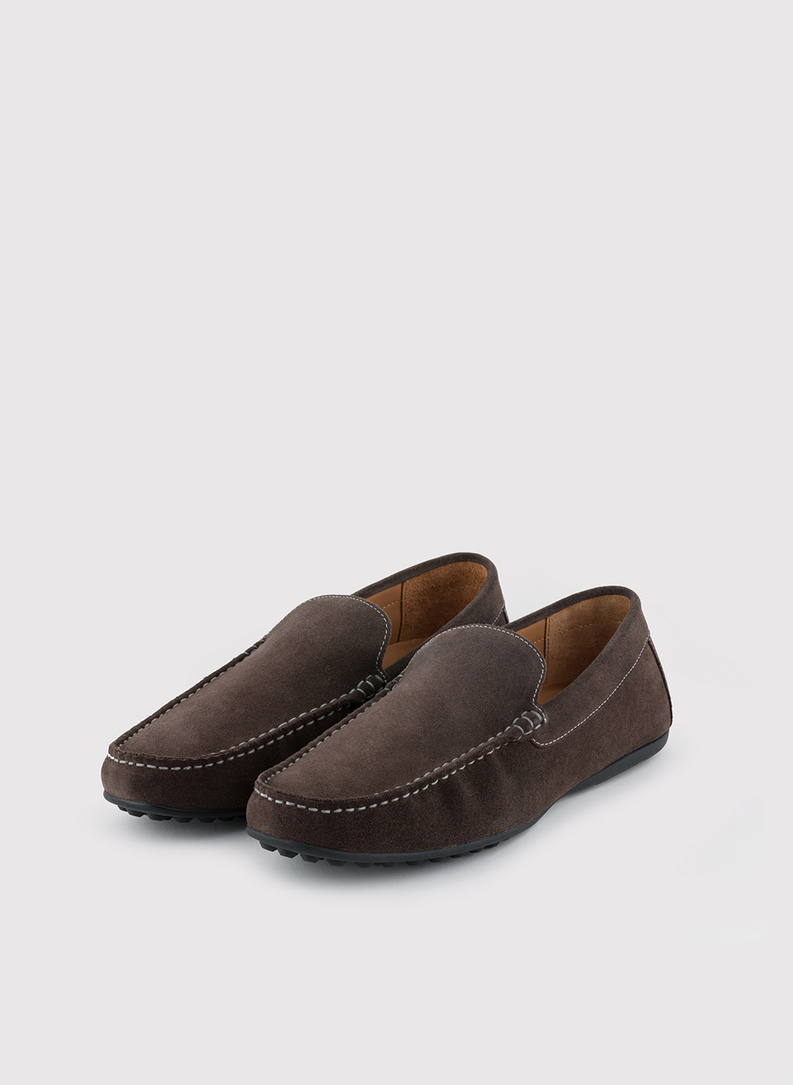 Brązowe męskie mokasyny