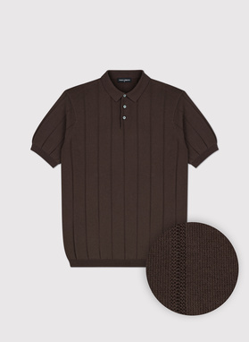 Swetrowe polo w kolorze brązowym