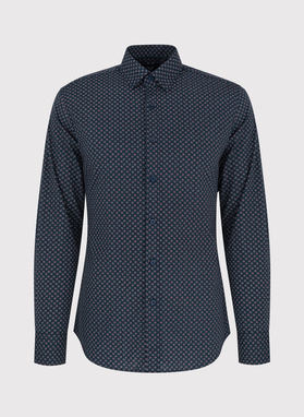 Koszula w kolorze granatowym w mikrowzór