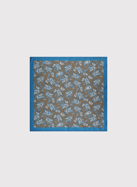 Brązowa poszetka męska paisley