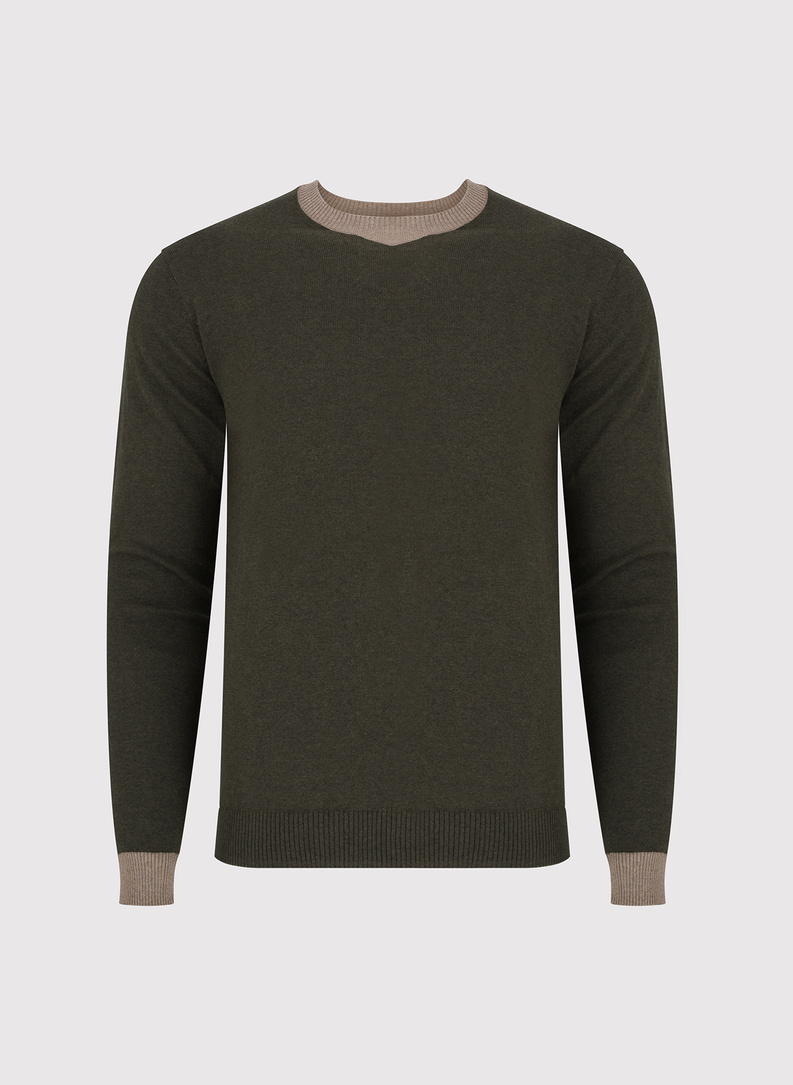 Melanżowy sweter męski