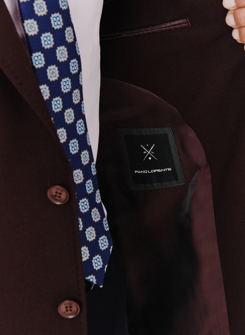 Burgundowa casualowa marynarka męska