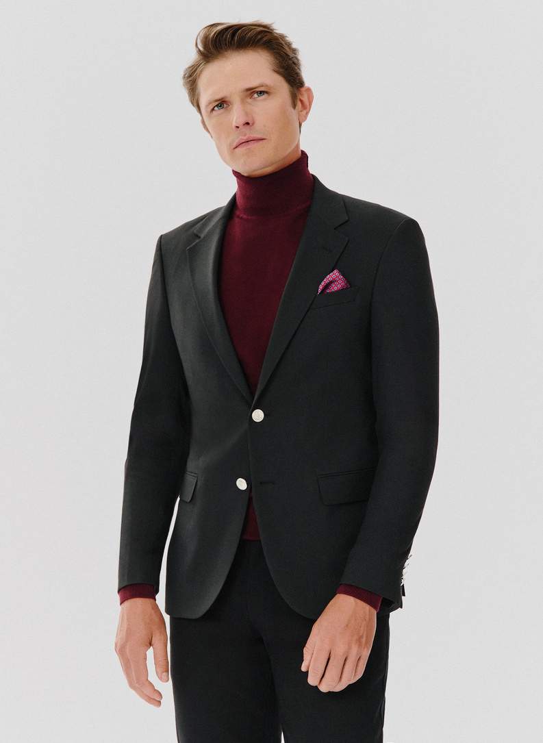 Czarna casualowa marynarka męska