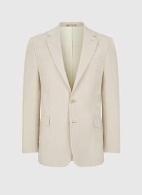 Beżowa męska marynarka garniturowa