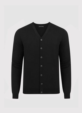 Męski kardigan w kolorze czarnym