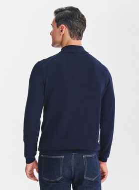 Półgolf męski w granatowym kolorze