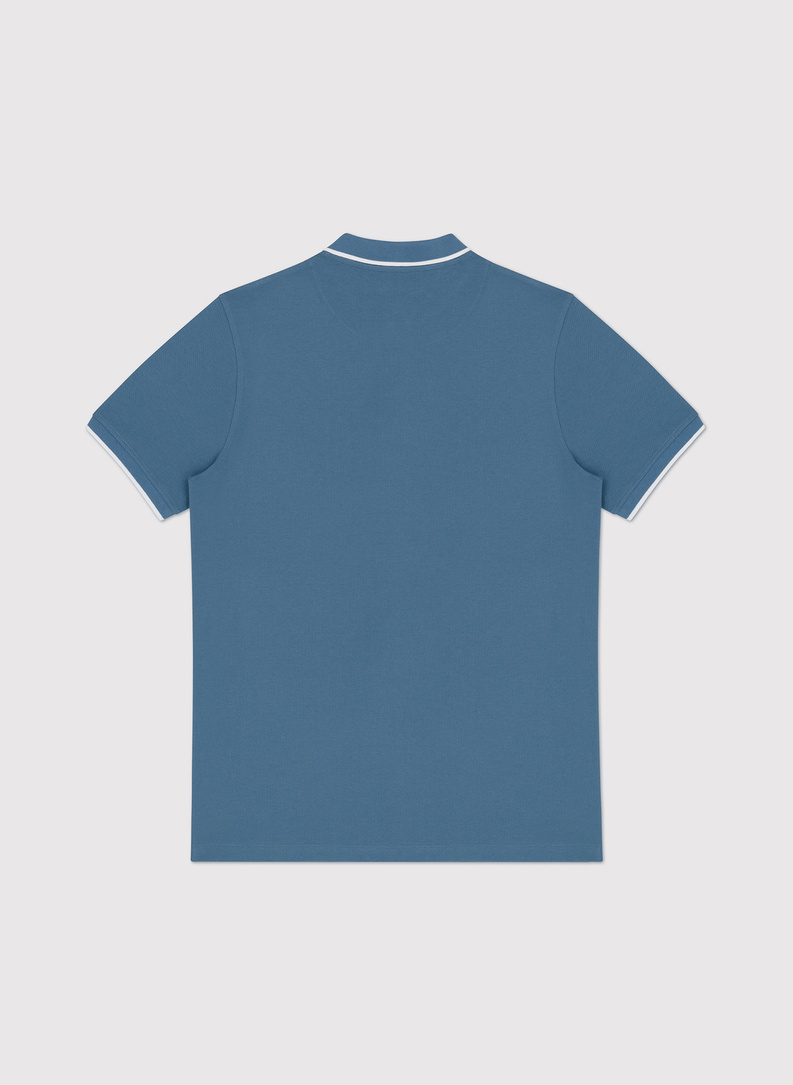 Niebieski t-shirt polo
