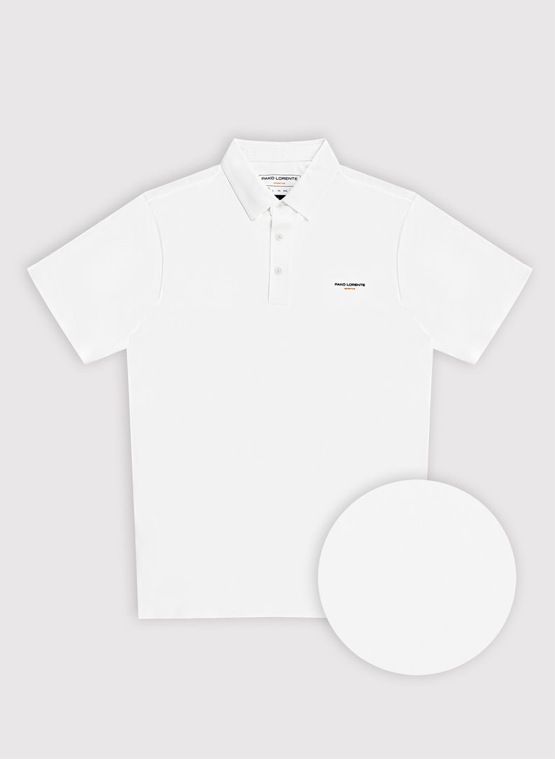 Biały t-shirt polo