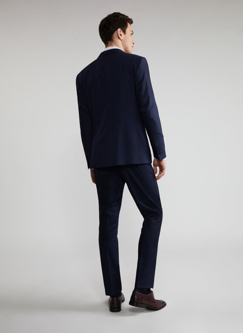 Granatowa marynarka garniturowa P22SF-3G-015-G-S