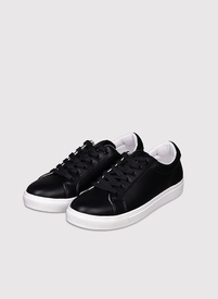 Skórzane czarne sneakersy męskie