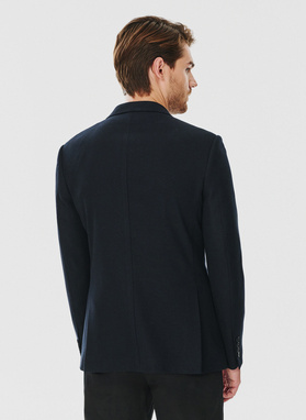 Granatowa dwurzędowa marynarka męska