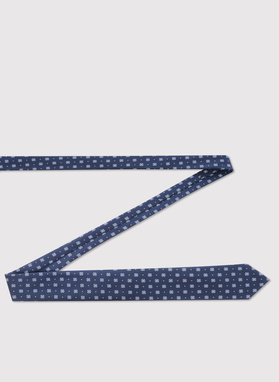 Granatowy krawat mikrowzór